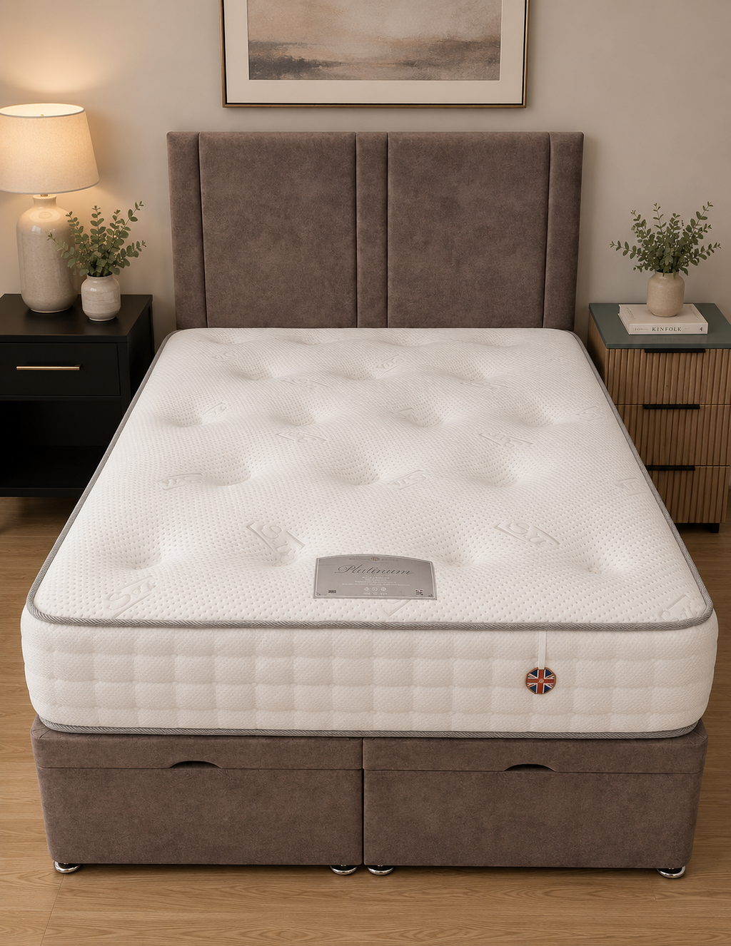 Platinum Ottomon Full Bed Set
