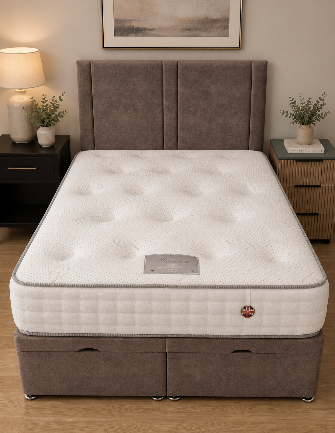 Platinum Ottomon Full Bed Set